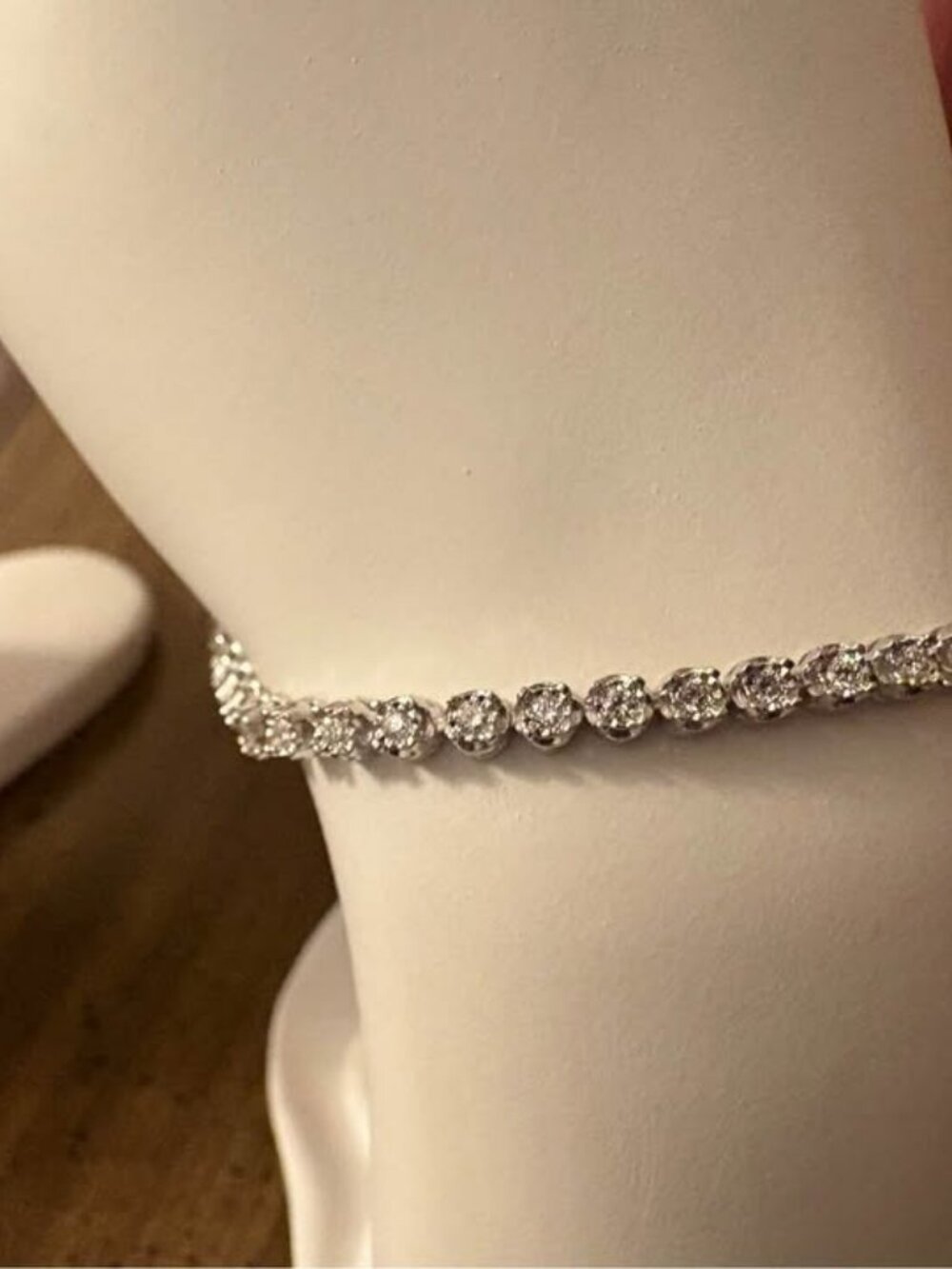 NEW 925 Sterling Silver 1 CTW Lab Grown Diamond Tennis Bracelet 7” 3.3mm